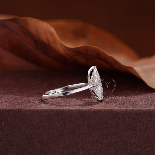 Antique Diamond Promise Ring for Her | IGI Certified Lab Grown Solitaire Engagement Ring Marquise Solitaire Engagement Ring for Women