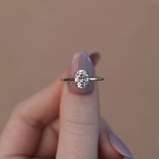 oval moissanite ring