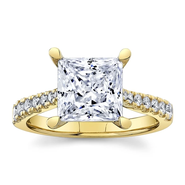 18K YELLOW GOLD DIAMOND ENGAGEMENT RING