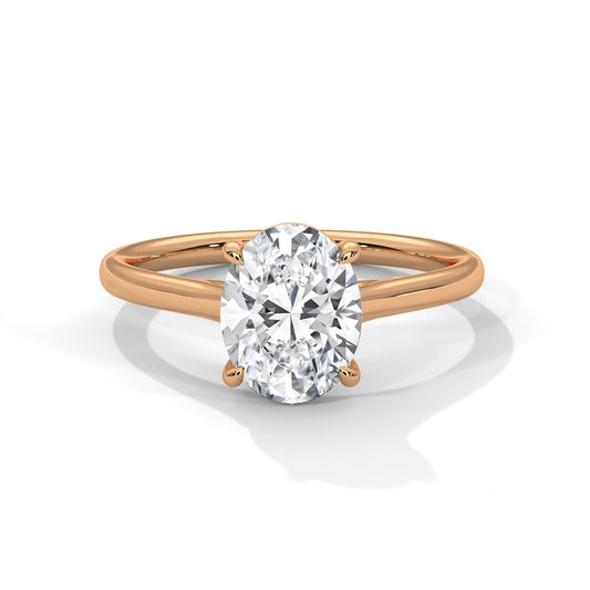 1.0 To 3.0 CT Oval Cut Solitaire Ring GRA Certified Moissanite Diamond Wedding Ring, Engagement Ring, Oval Diamond Ring for Women