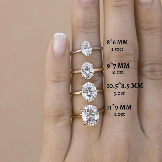 oval moissanite ring