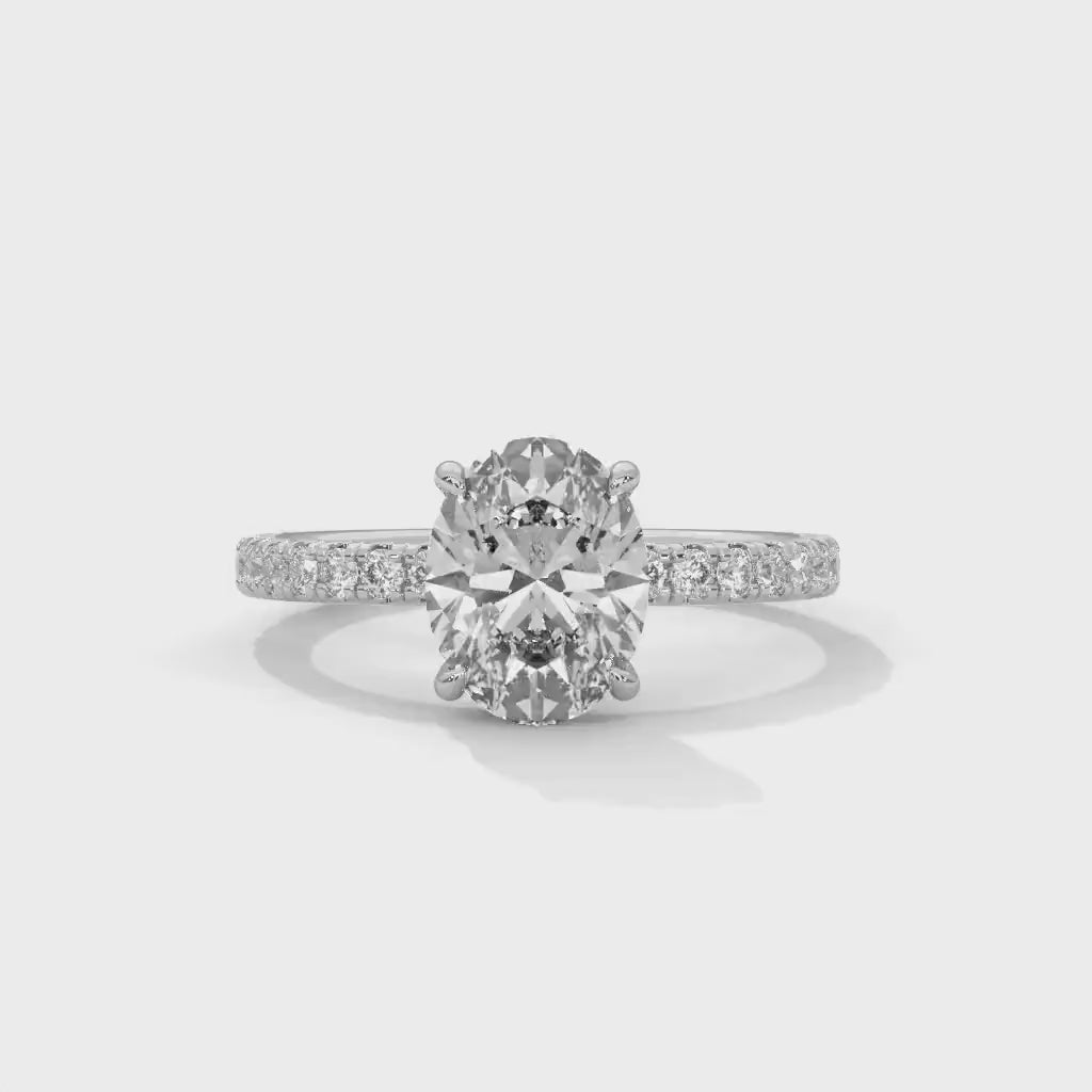 Oval Cut Solitaire Ring, Moissanite Diamond Wedding Ring, Round 1.0 To 3.0 CT Diamond Ring for Women, Engagement Ring.