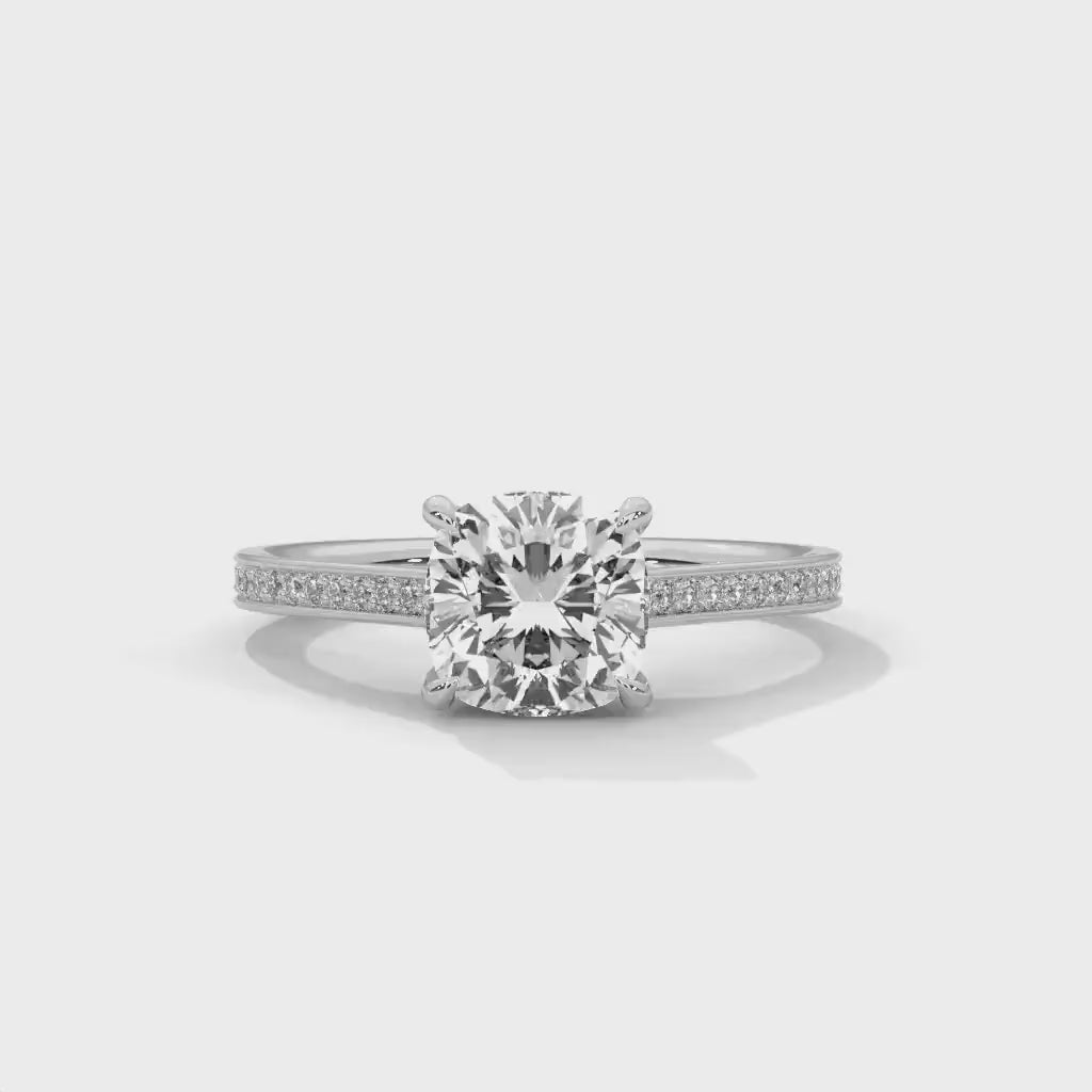 1 to 3 CT Cushion Cut Solitaire Ring IGI Certified Lab Grown Diamond Wedding Ring, Engagement Ring, Cushion Diamond Ring for Women