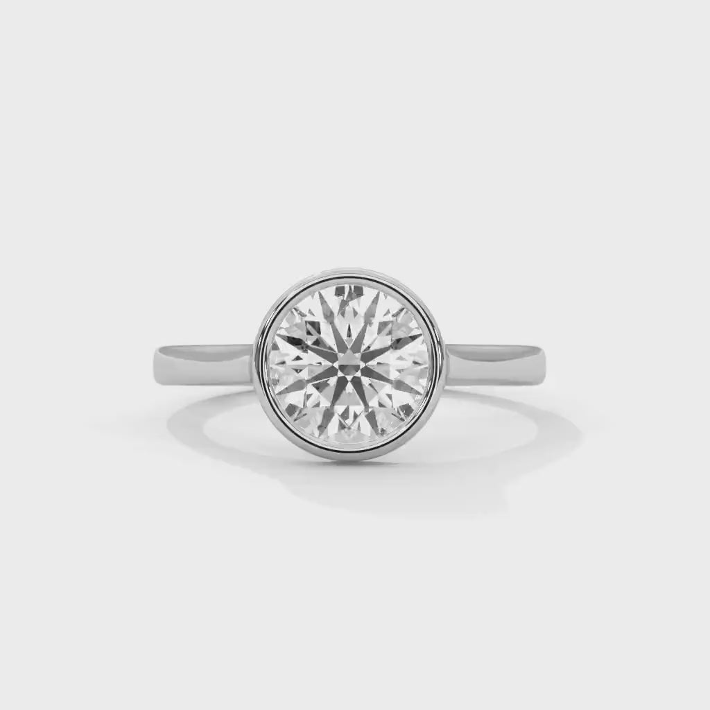 Hidden Halo Round Solitaire Ring GRA Certified Moissanite Diamond Wedding Ring, Round 1.0 To 3.0 CT Diamond Ring for Women,Engagement Ring,