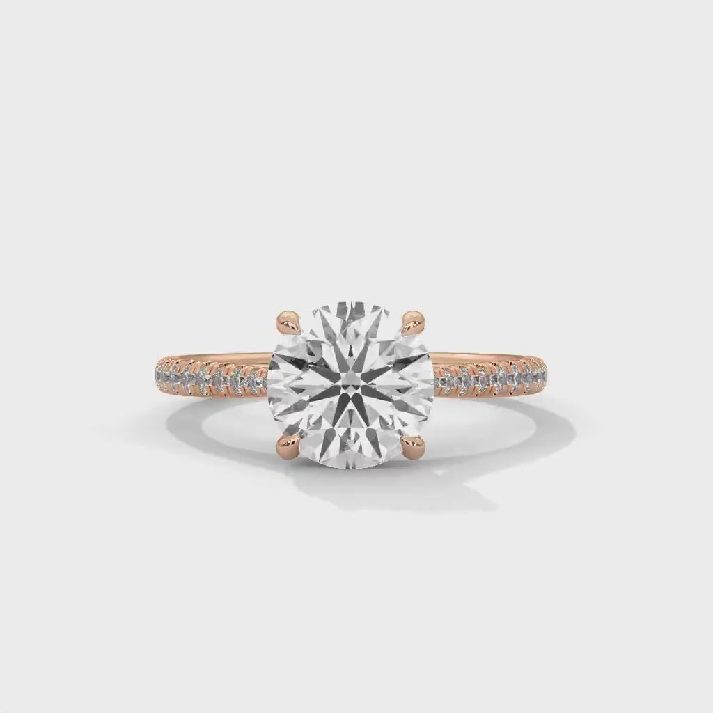 IGI Certified Lab Grown Diamond Wedding Ring - 1 to 3 CT Round Solitaire - Engagement Ring - Womens Round Diamond Ring