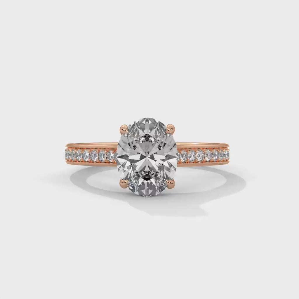 Elegant  Oval Cut Solitaire Ring GRA Certified Moissanite Diamond Wedding Ring, Engagement Ring, Round Diamond Ring for Women.