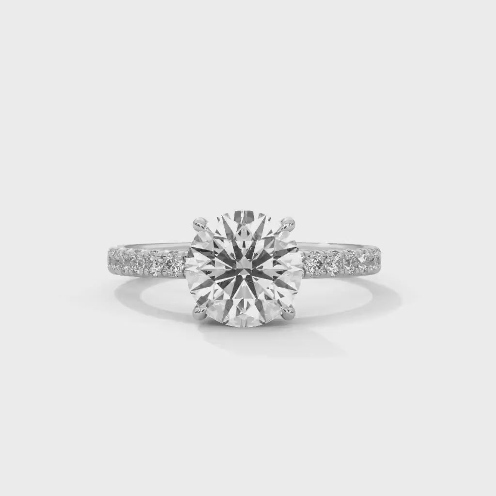 Round Cut Prong Setting Solitaire Ring, Moissanite Diamond Wedding Ring, Round 1.0 To 3.0 CT Diamond Ring for Women, Engagement Ring.
