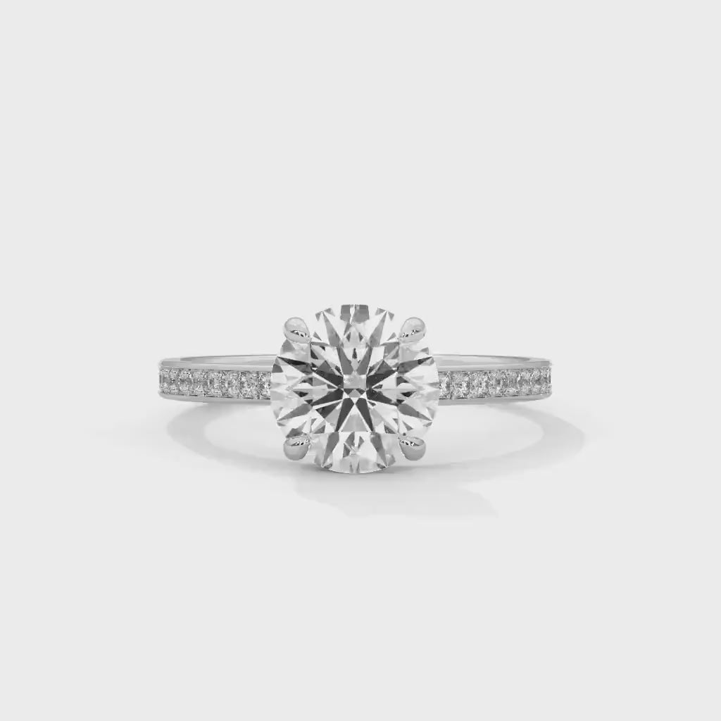 1.0 To 3.0 CT Round Solitaire Ring GRA Certified Moissanite Diamond Wedding Ring, Engagement Ring, Round Diamond Ring for Women