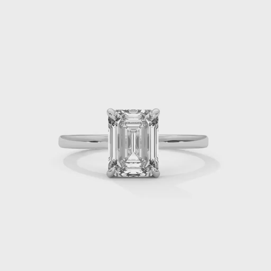 1 to 3 CT Emerald Lab Grown Diamond EngagementWedding Ring - IGI Certified for Women